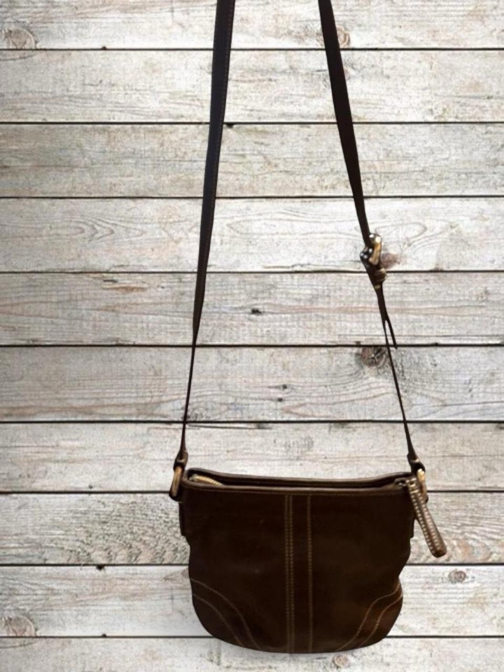 Brown soho leather Crossbody Bag - coach